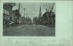 Broad Street Lookin North From the Parks Norwich, NY Postcard Postcard Postcard