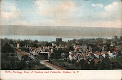 Birdseye View of Yonkers and Palisades New York Postcard Postcard Postcard