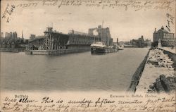 Entrance to Buffalo Harbor New York Postcard Postcard Postcard