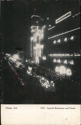 Carnival Illumination and Parade Omaha, NE Postcard Postcard Postcard