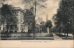 Corner of Delaware and North Streets Postcard