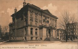 Library Detroit, MI Postcard Postcard Postcard