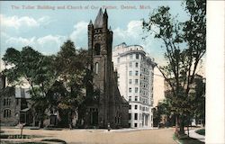 The Tuller Building and Church of Our Father Detroit, MI Postcard Postcard Postcard