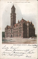 Post Office Detroit, MI Postcard Postcard Postcard