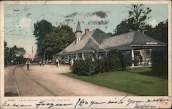 Grand Rapids and Indiana Railroad Station Bay View, MI Postcard Postcard Postcard