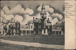 Main Building, Kansas State Agricultural College Postcard