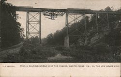 Penna's Railroad Bridge over the Pequea Martic Forge, PA Postcard Postcard Postcard