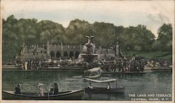The Lake and Terrace, Central Park Postcard