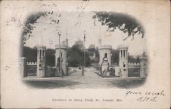 Entrance to Krug Park Postcard