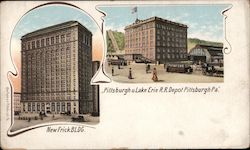 New Frick Bldg. Pittsburgh U. Lake Erie R.R. Depot Pennsylvania Postcard Postcard Postcard