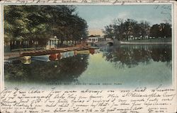 Lake and Boat Landing - Willow Grove Park Postcard