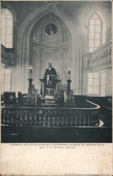 Chancel of Little Zion Evangelical Lutheran Church of Indian Field Postcard