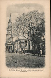 St. Phillips Church & Home and Old Huguenot Church Postcard