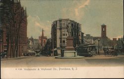 Westminster & Weybosset Streets Postcard