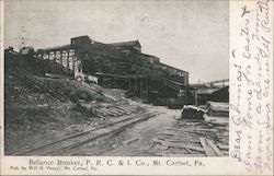 Reliance Breaker, P.R.C.&I. Co. Mount Carmel, PA Postcard Postcard Postcard