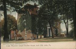 Moravian Chapel Brother House Lititz, PA Postcard Postcard Postcard