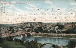 View of Easton from Phillipsburg, New Jersey Postcard