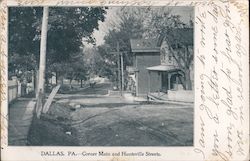 Corner Main and Huntsville Streets Dallas, PA Postcard Postcard Postcard