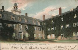 First Ladies Seminary, Built 1749 Postcard