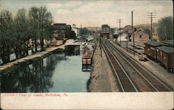View of Canal Bethlehem, PA Postcard Postcard Postcard