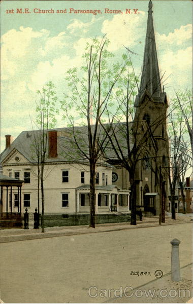 1st M. E. Church And Parsonage Rome New York