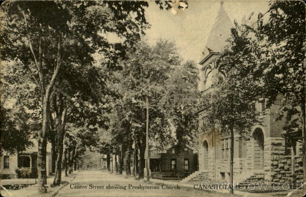 Center Street showing Presbyterian Church Canastota New York
