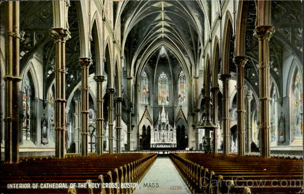 Interior Of Cathedral Of The Holy Cross Boston Massachusetts