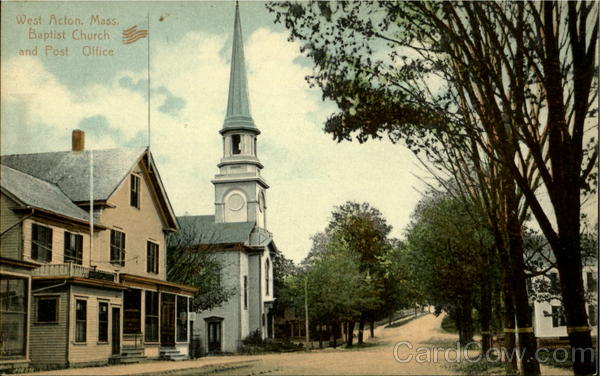 Baptist Church And Post Office West Acton Massachusetts