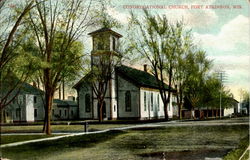 Congregational Church Fort Atkinson, WI Postcard Postcard