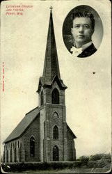 Lutheran Church And Pastor Perry, WI Postcard Postcard