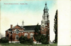 Polish Catholic Church Polonia, WI Postcard Postcard