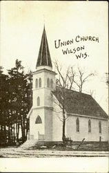 Union Church Wilson, WI Postcard Postcard