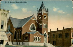 U.B. Church Hicksville, OH Postcard 