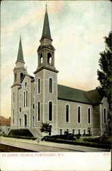 St. Johns Church Pawtucket, RI Postcard Postcard