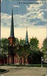 M. E. Church Seneca Falls, NY Postcard Postcard