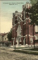 St. Bernard's R.C. Church & Parish House Postcard