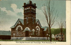 Free Baptist Church and Parsonage Postcard