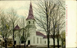 First Bapist Church Franklinville, NY Postcard Postcard