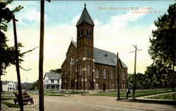 North Main Street M.E. Church Postcard