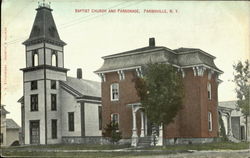 Baptist Church And Parsonage Postcard