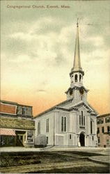 Congregational Church Everett, MA Postcard Postcard