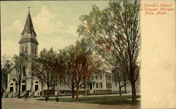 St. Patrick'S Church And Convent Chicopee Falls, MA Postcard Postcard