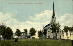 Church Of The Assumption And Parsonage Chicopee, MA Postcard Postcard