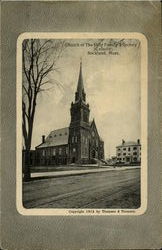 Church Of The Holy Family & Rectory (Catholic) Rockland, MA Postcard Postcard