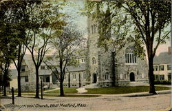 Congregational Church West Medford, MA Postcard Postcard