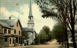 Baptist Church And Post Office West Acton, MA Postcard Postcard
