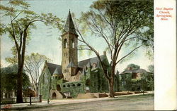 First Baptist Church Springfield, MA Postcard Postcard