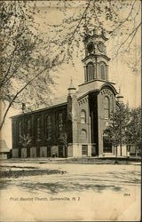 First Baptist Church Somerville, NJ Postcard Postcard