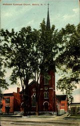 Methodist Episcopal Church Batavia, NY Postcard Postcard