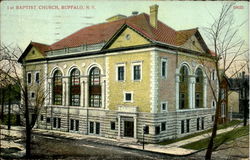 1st BAPTIST CHURCH Buffalo, NY Postcard Postcard